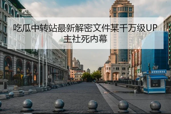 吃瓜中转站最新解密文件某千万级UP主社死内幕
